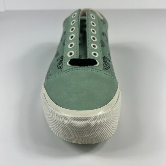 VANS Shoe Men Old Skool Brain Dead Green White Skateboard Sneaker VN0A38G6N9 - Picture 2 of 9